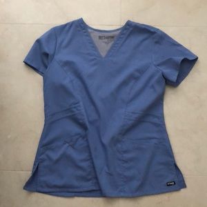 Navy Greys Anatomy scrub top